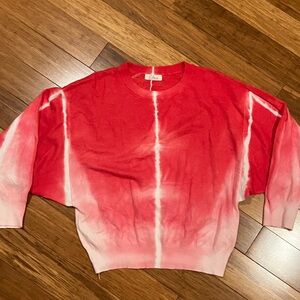 Elan Vibrant Red and White Sweater